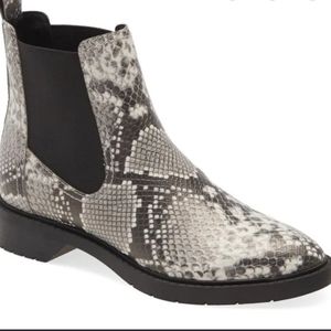 Snake skin ankle boot
